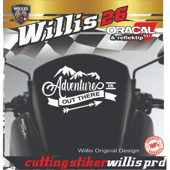 stiker Adventure,, stiker Cutting Adventure, stiker motor mobil laptop