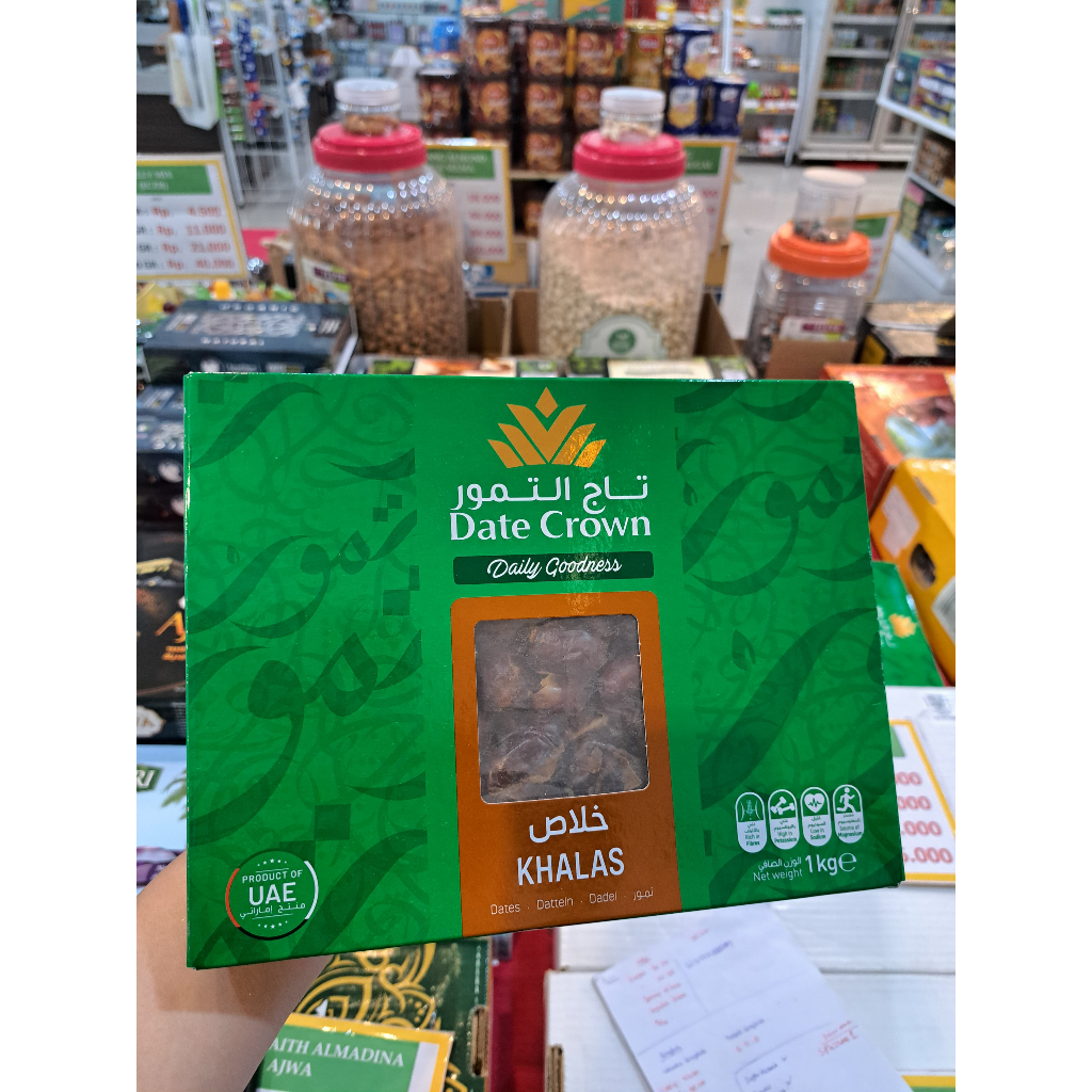 

Kurma Date Crown Khalas 250gr press/kurma pres enak, exp November 2026/Thermo/Termo