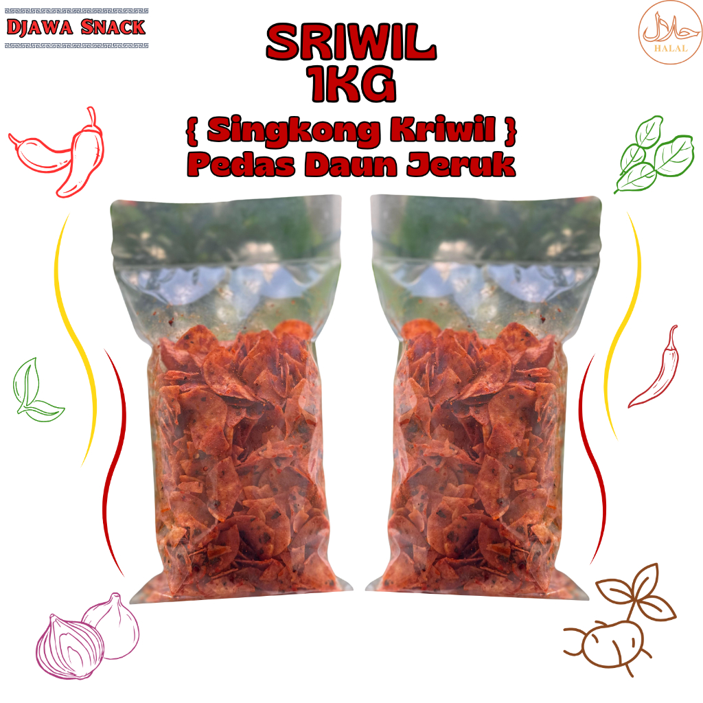

1KG SRIWIL [SINGKONG KRIWIL PEDAS DAUN JERUK]