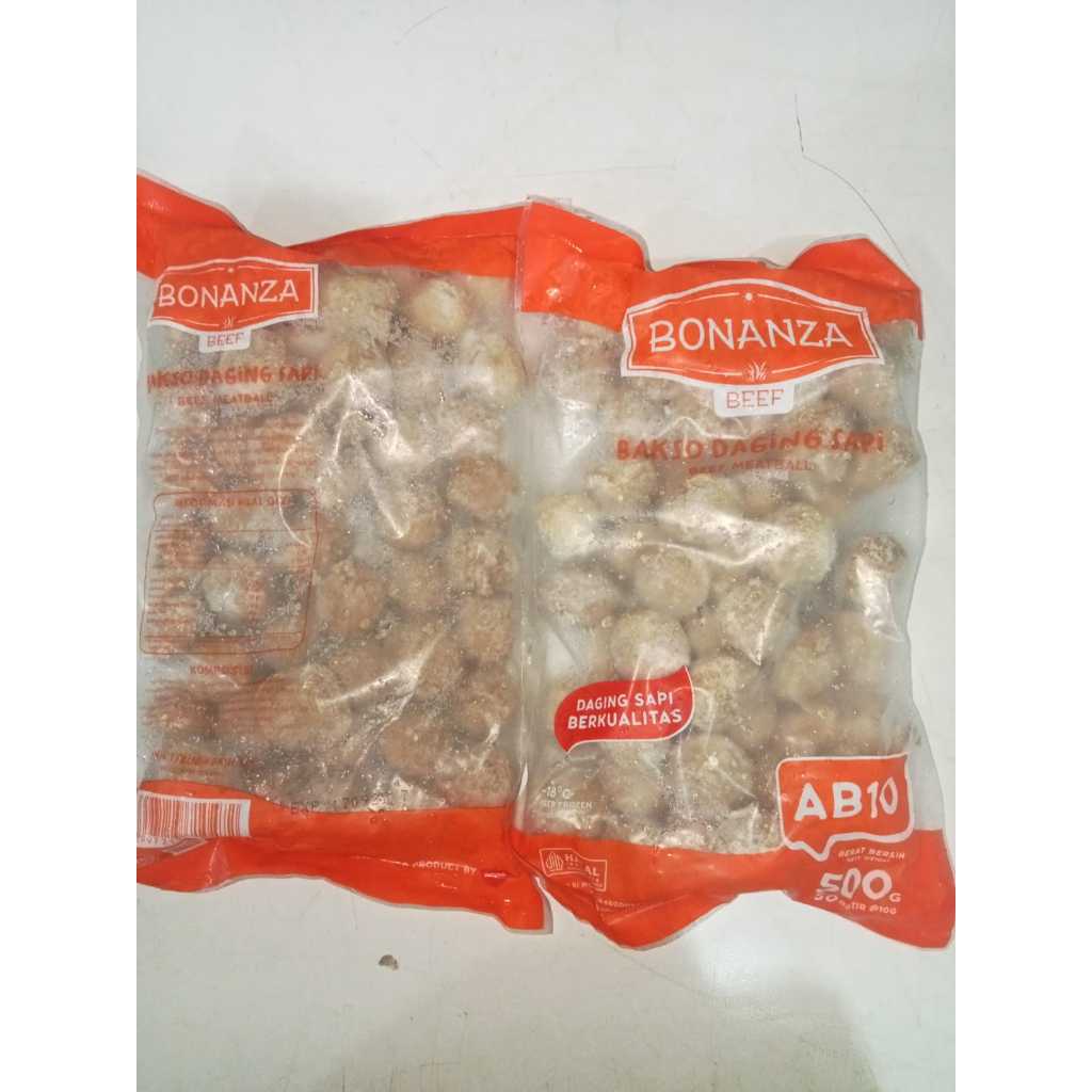 

Bonanza Bakso Baso Sapi AB10 (isi 50pcs) 500g Kualitas Premium