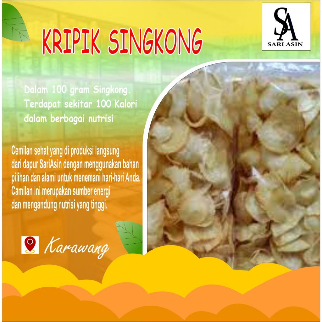 

Promo Kripik Singkong 250g Enak dan Harga Grosir