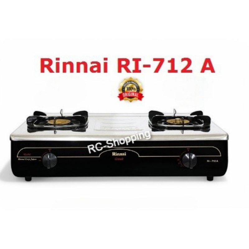 Kompor Rinnai 2 tungku RI 712 A/kompor gas 2 tungku rinnai
