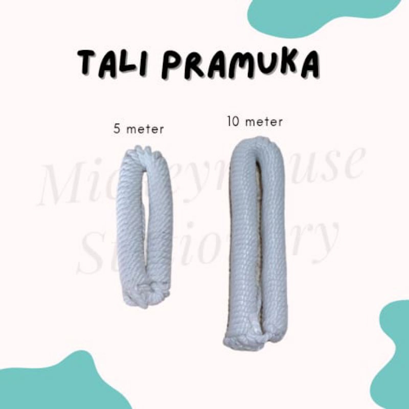 

Tali Pramuka 5 meter / Tali Pramuka 10 meter / Tali tambang / Tali koor