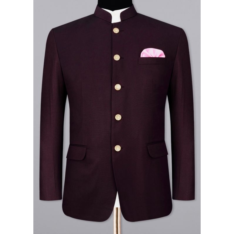 JAS BLAZER PRIA SEMI KOKO PRIA DEWASA BURGUNDY LENGAN PANJANG