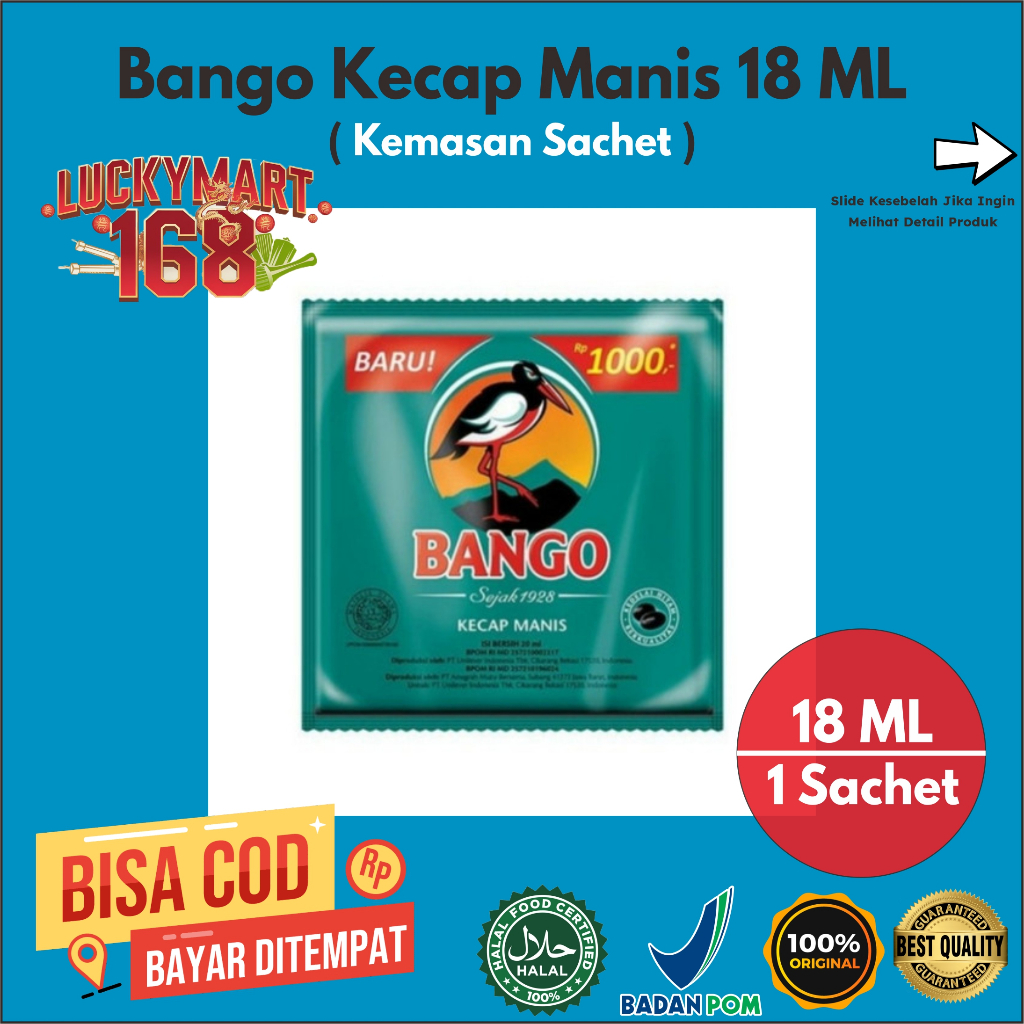 

BANGO Kecap Manis Bango Sachet / Refill 18 ML [ Kemasan Sachet ]