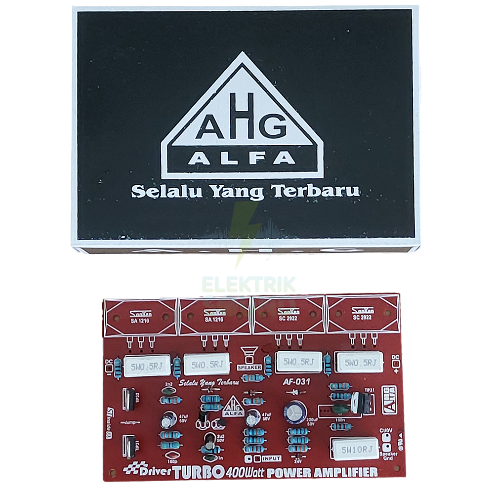 KIT Amplifier Turbo 400 Watt AHG ALFA - Kualitas Suara Jernih, Desain Kompak
