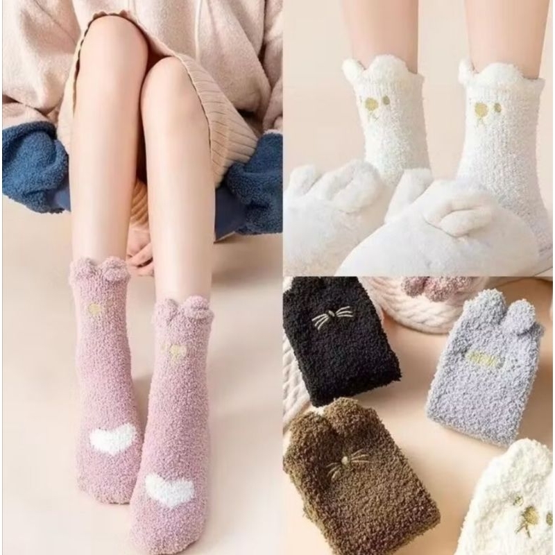 Kaos Kaki Wanita Wool Korea Style Dewasa / Kaos Kaki Winter Wool Wanita
