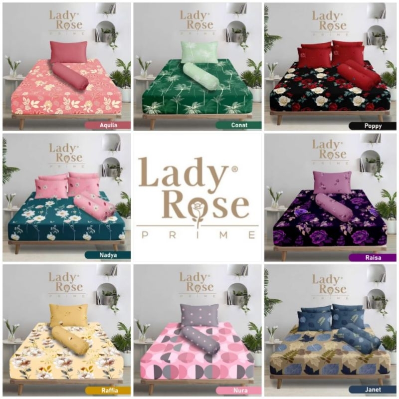 SPREI LADY ROSE SINGLE 120x200 TINGGI 30 CM / SPREI LADY ROSE SINGLE / SPREI 120x200 LADY ROSE PRIME