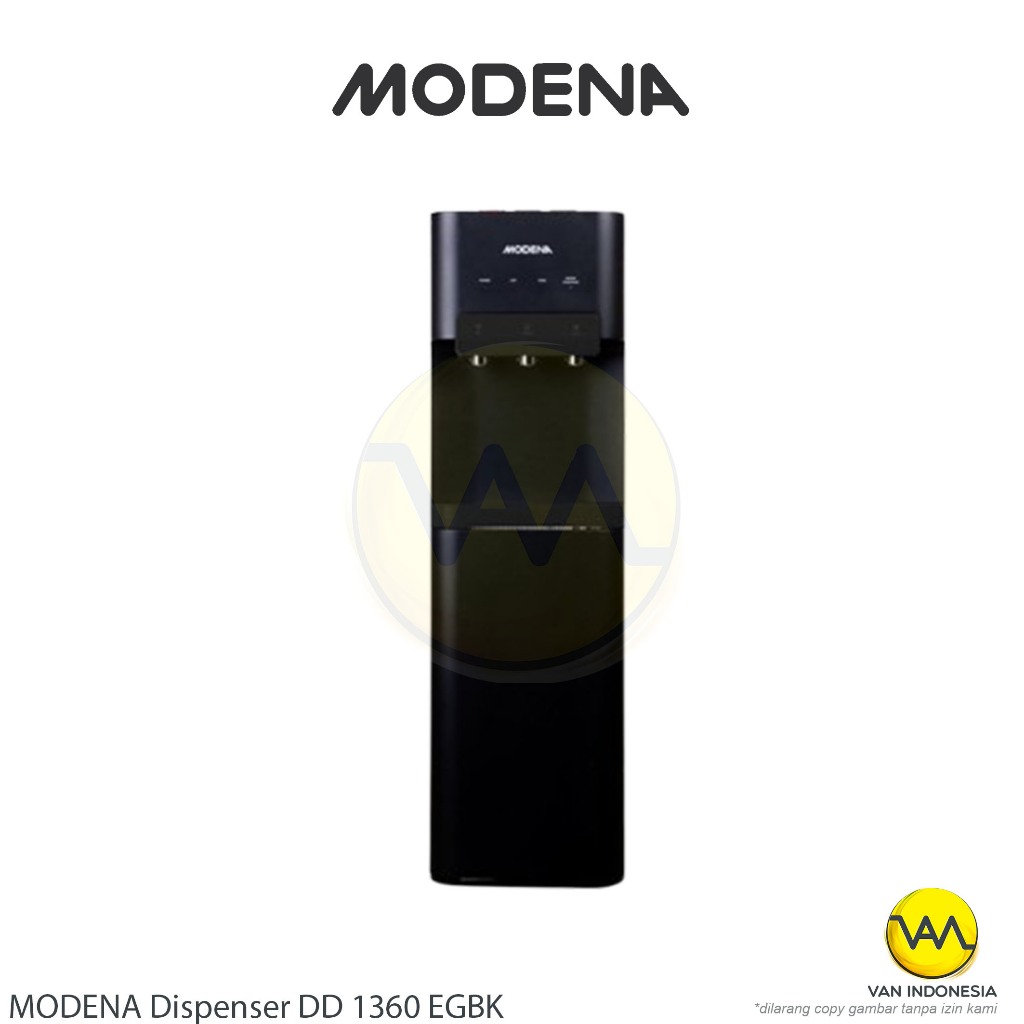 MODENA Dispenser Galon Bawah MODENA DD 1360 EGBK Low Watt 3 Kran Panas Dingin Normal