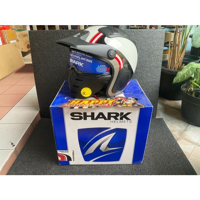 HELM HALF FACE Shark X-Drak Hister WKR WHITE