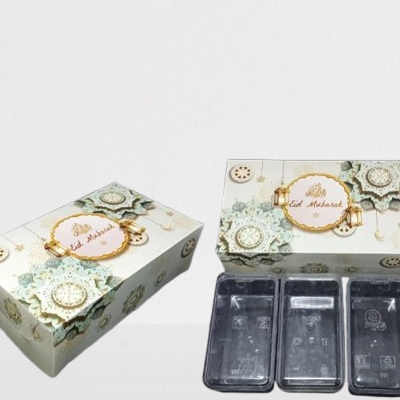 

5 pcs box lebaran kemasan kue kering dus packaging hampers snack idul fitri ukuran 15x25x8cm