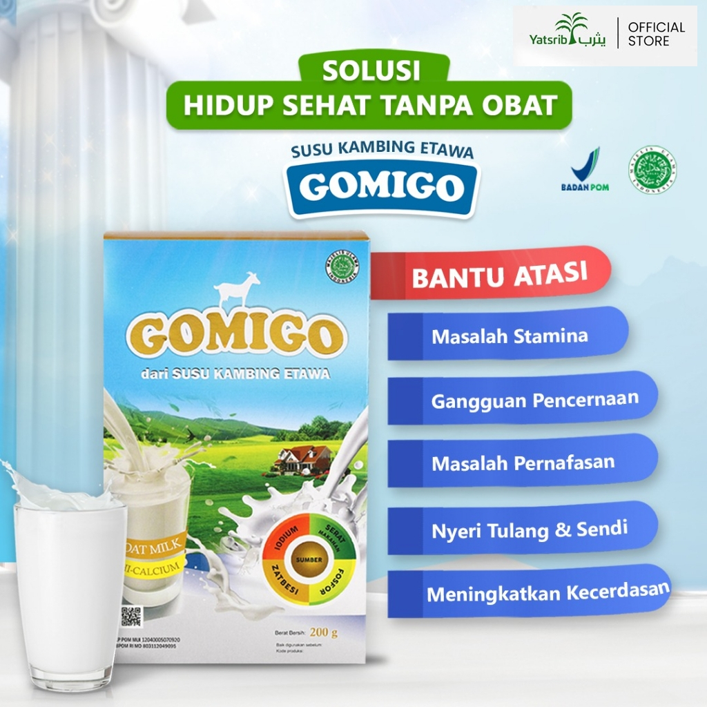

GOMIGO - Susu Etawa Plus Kolostrum Membantu Optimalkan Kecerdasan Otak dan Imunitas Anak - 200 Gram