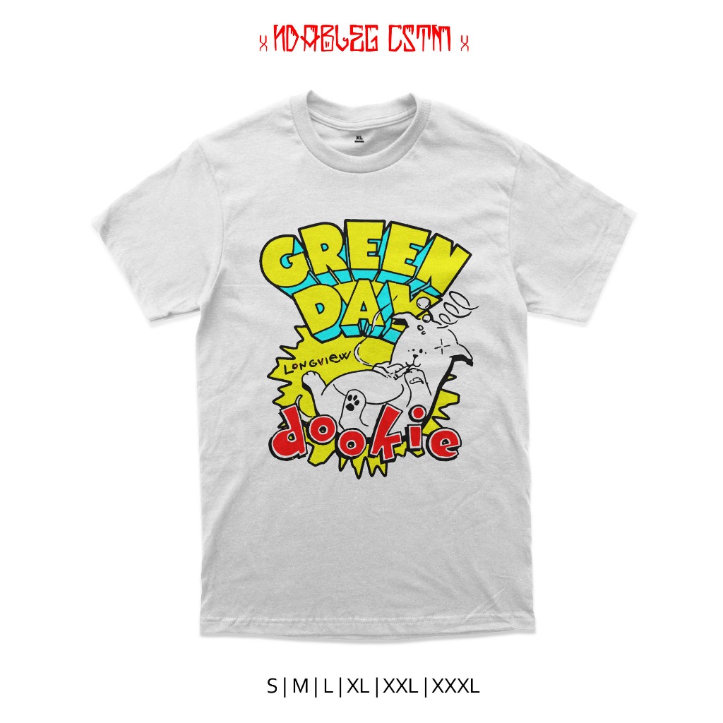 Kaos Green Day Dookie tshirt band green day dookie combed 24s
