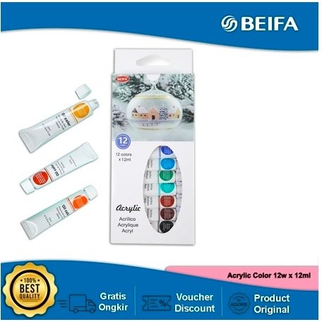 

(Harga 1 Set isi 12 warna) pewarna akrelic, cat acrelic, cat acrylic, cat lukis akrelik, 1 set isi 12 tube