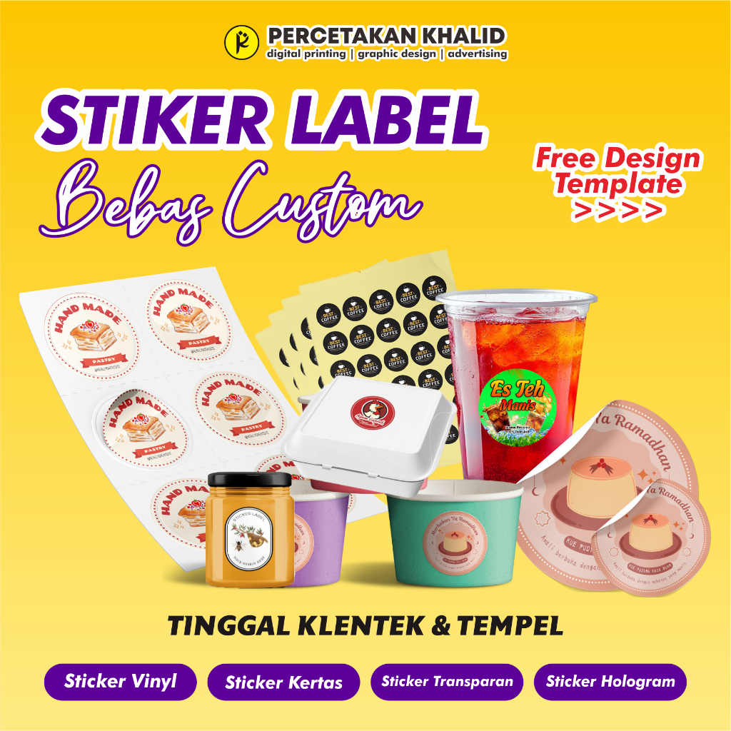 

Stiker Cutting / Label Custom - Bebas Ukuran dan Desain