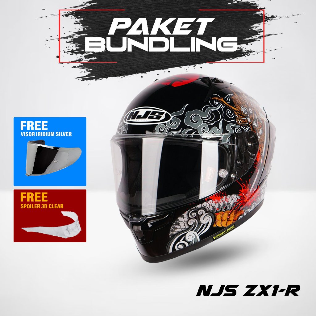 NJS ZX1R ZX-1R MOTIF HANZO SAMURAI FLAT VISOR