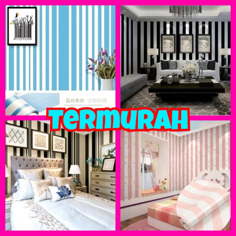 Wallpaper Dinding Kamar Motif Salur Wallpaper Dinding Kamar Tidur Wallpaper Dinding Ruang Tamu Wallp