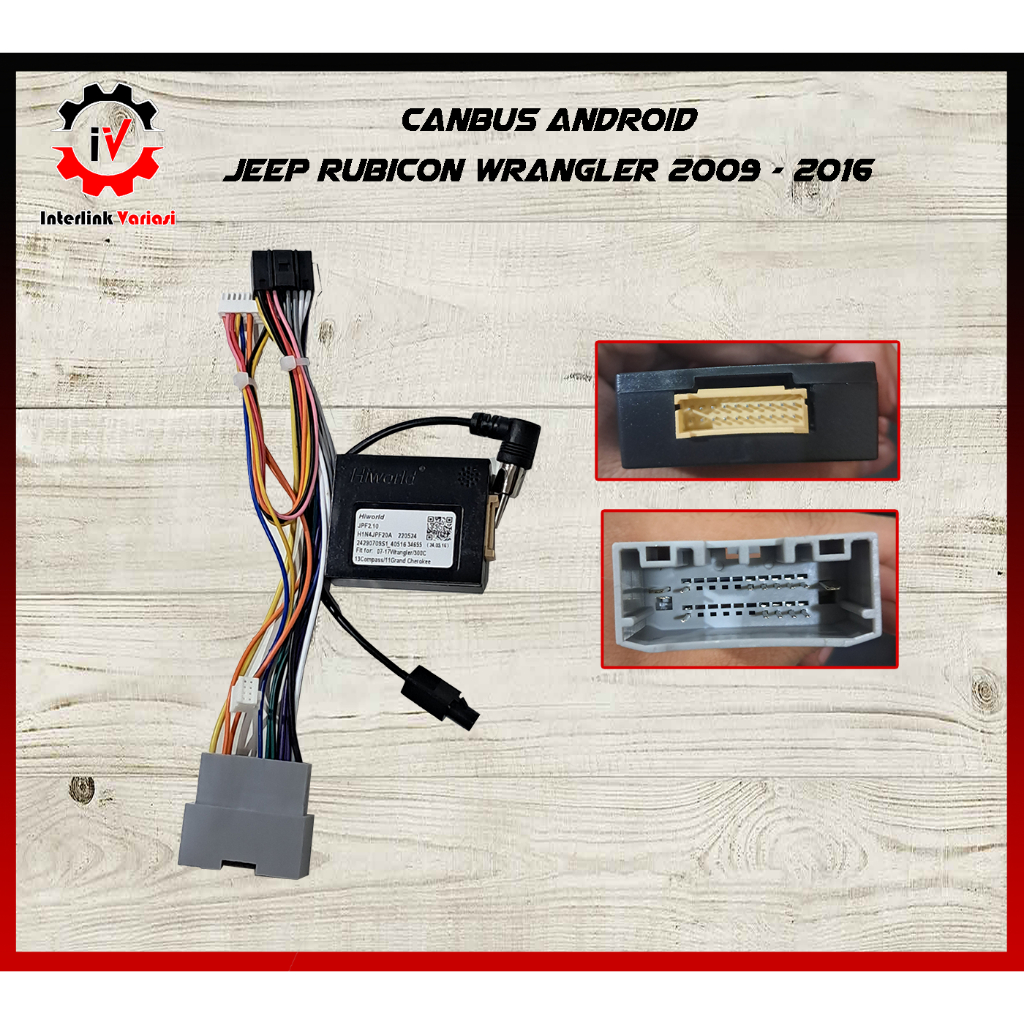 Modul socket kabel remot stir canbus android Jeep Rubicon Wrangler pnp