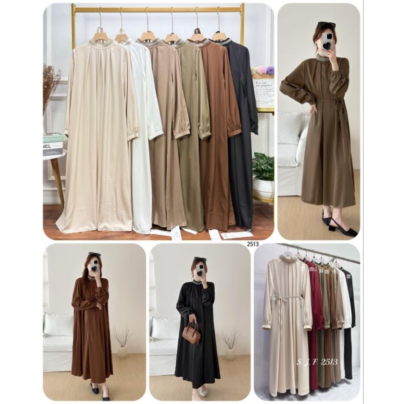 gamis blink satin import jumbo / dress bigsize silk import