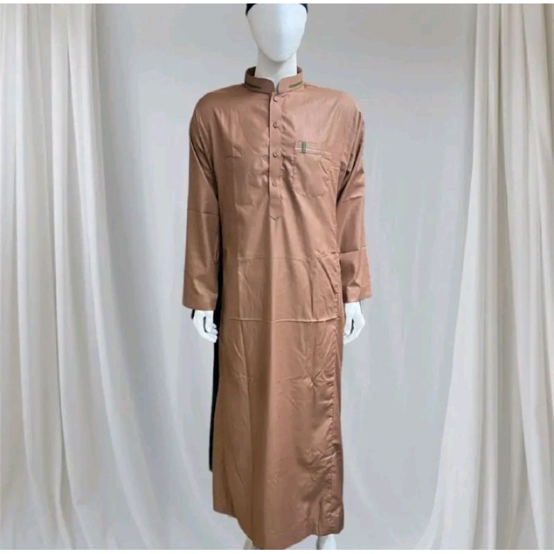 Gamis pria dewasa lengan panjang | Bahan harmain | AR-RIFQI | Jubah Gamis arab pria | Fashion Muslim