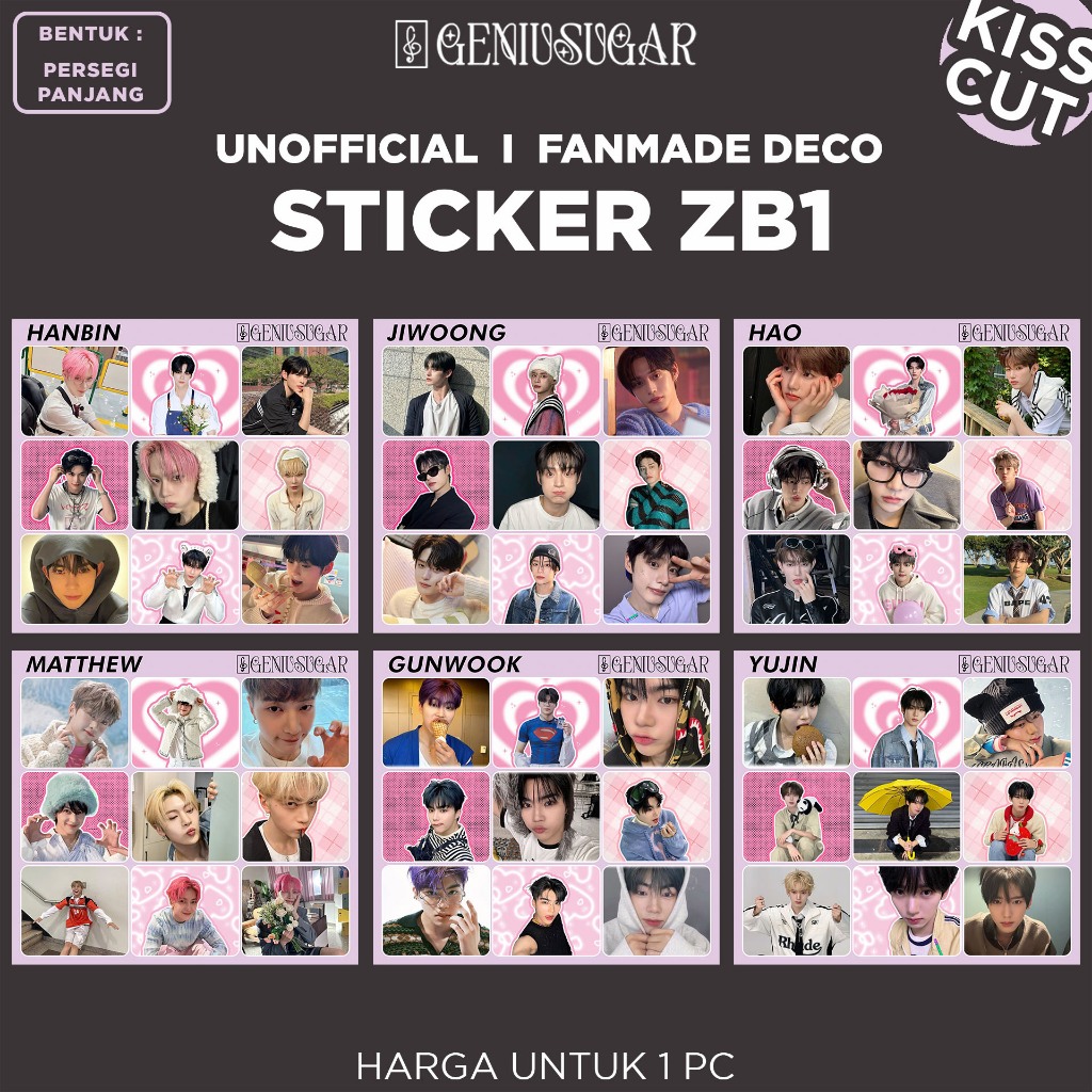 

[PP ZB1] STICKER KISS CUT SELKOR DECO KPOP