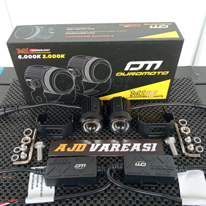 DUROMOTO M1 Lampu Led Proyektor Motor Mobil Driving Lamp