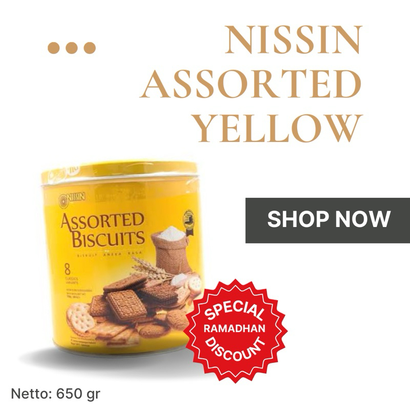 

NISSIN Assorted Yellow 650gr - Kue Kering Premium | Diskon Spesial Ramadhan!