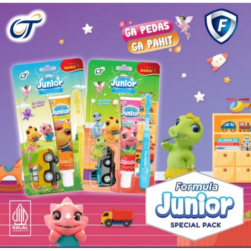 FORMULA PASTA GIGI JUNIOR + SIKAT GIGI + MAINAN ANAK