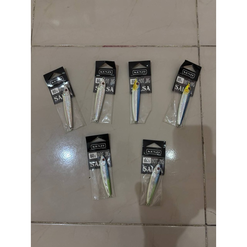 lure umpan pancing metal jig kenzi salsa 60gram -80 gram  mata kail pancing umpan