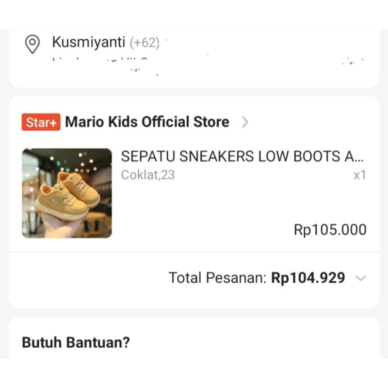 PL sepatu anak laki laki 1 tahun