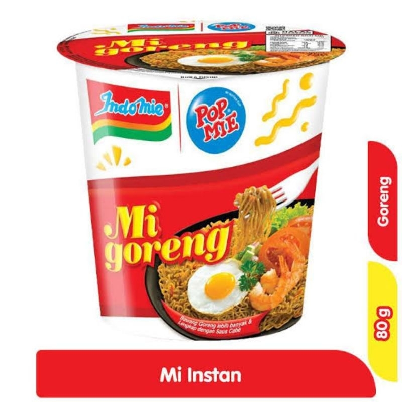 

POP MIE INDOMIE CUP GORENG NETTO 80 GR