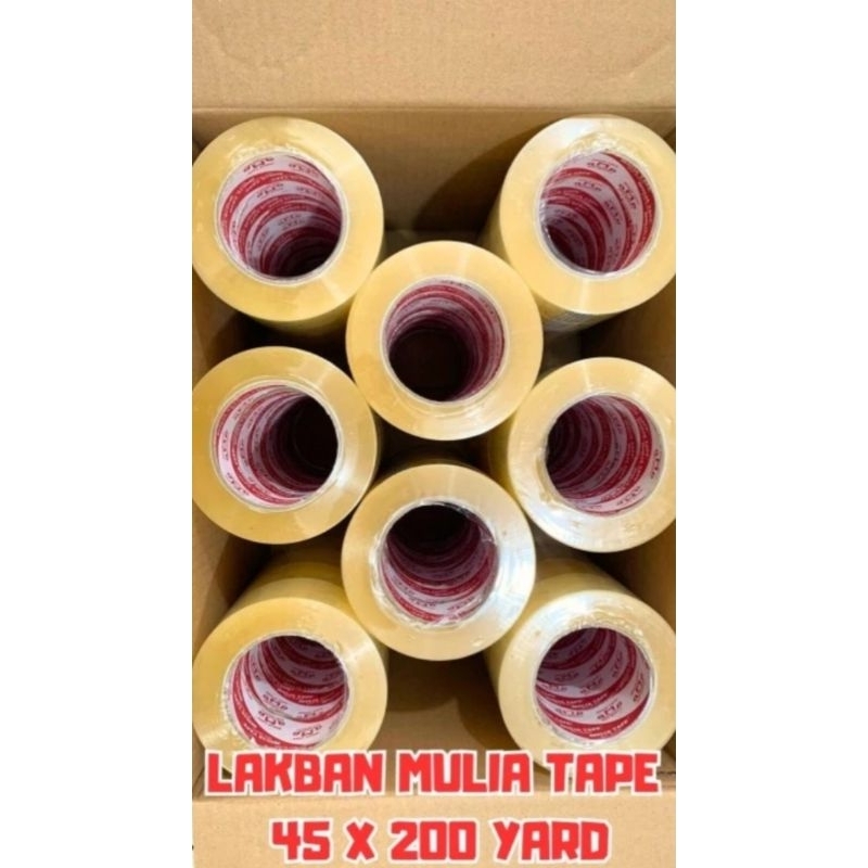 

Lakban Mulia Tape 45mm X 200 Yard Bening