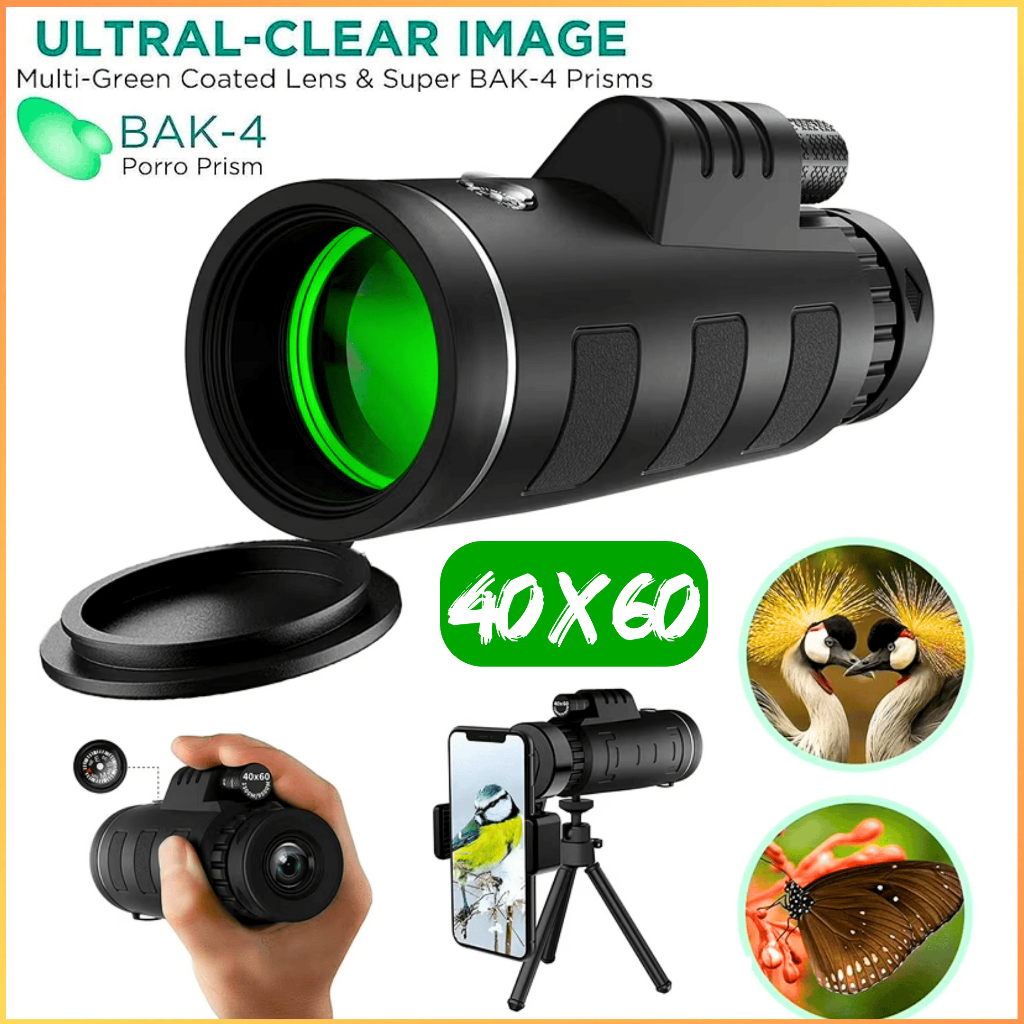 COD SUNCORE Teropong Kamera Hp Jarak Jauh Siang Malam Monocular Magnification 40x60 Waterproof 1040
