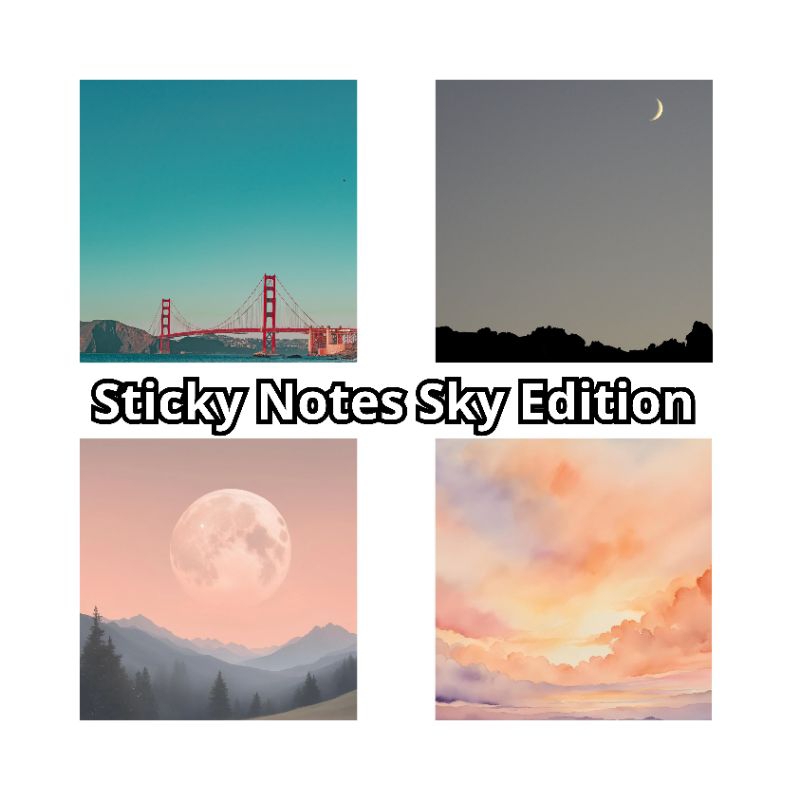

Sticky Notes Aesthetic - Sticky Notes Sky Edition
