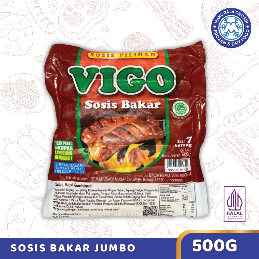 

Vigo Sosis Bakar Jumbo 500gr