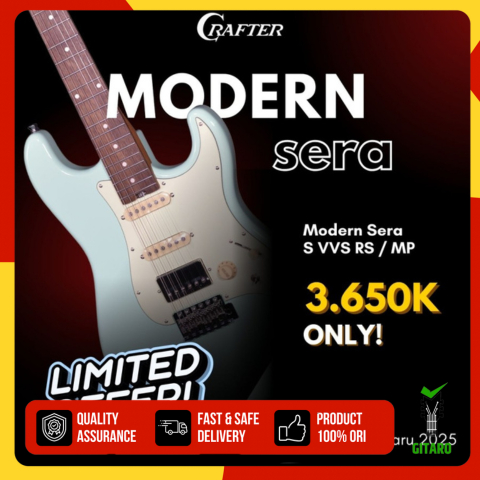 Gitar Elektrik Crafter Modern Sera S VVS MP Roasted Maple Fretboard Stratocaster