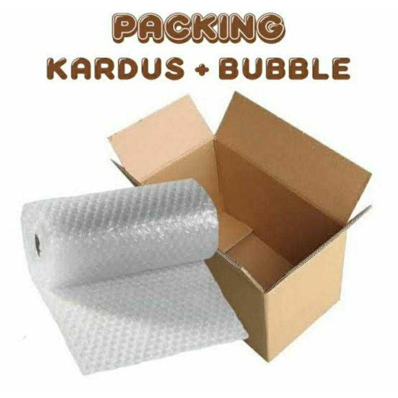 

Bubble wrap dan kardus extra packing