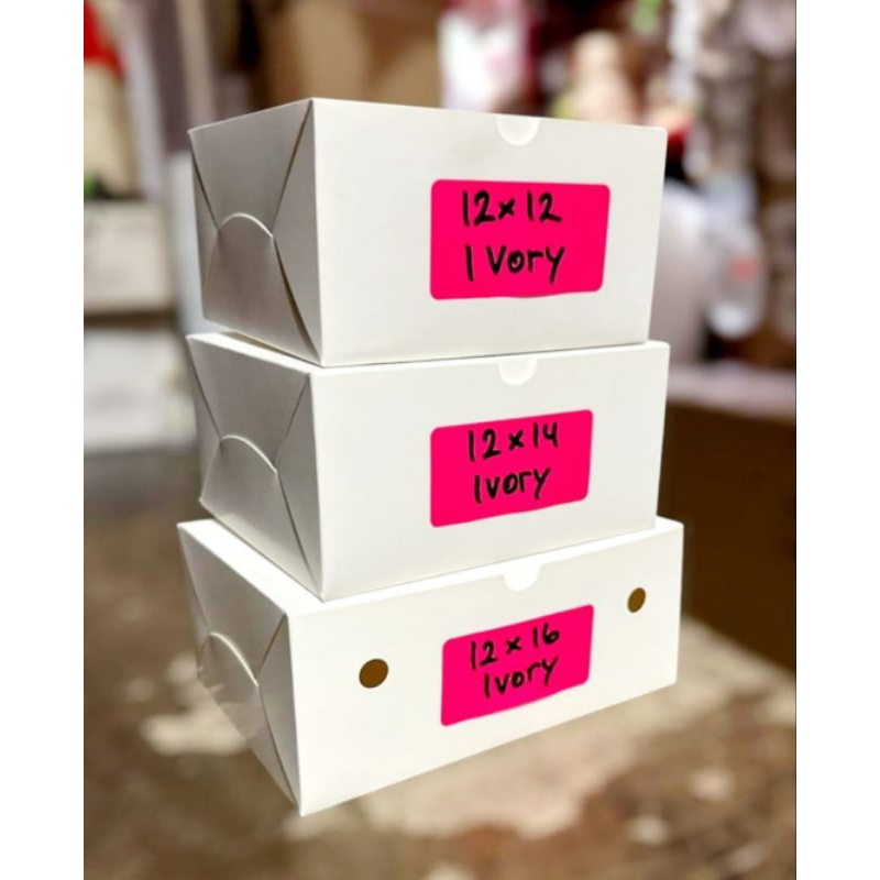 isi 50 dus snack IVORY PREMIUM / dus kue ukuran 12x12 12x14 12x16
