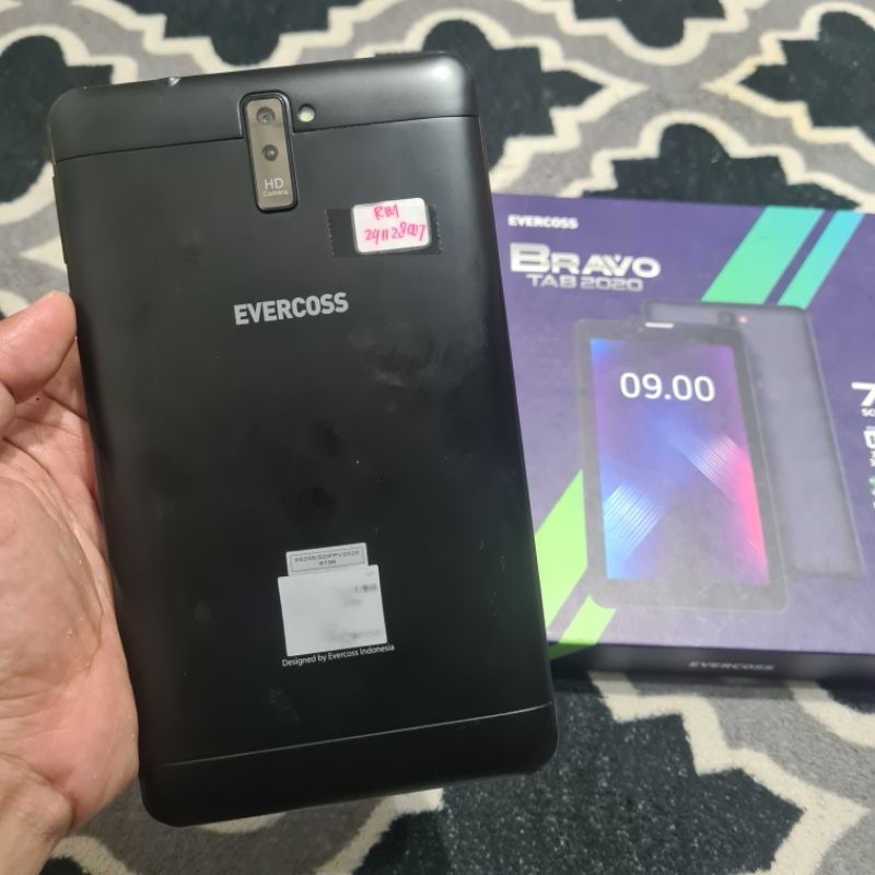Evercoss Bravo Tab 2020 Ram 3/32gb 7" dual sim second mulus lengkap