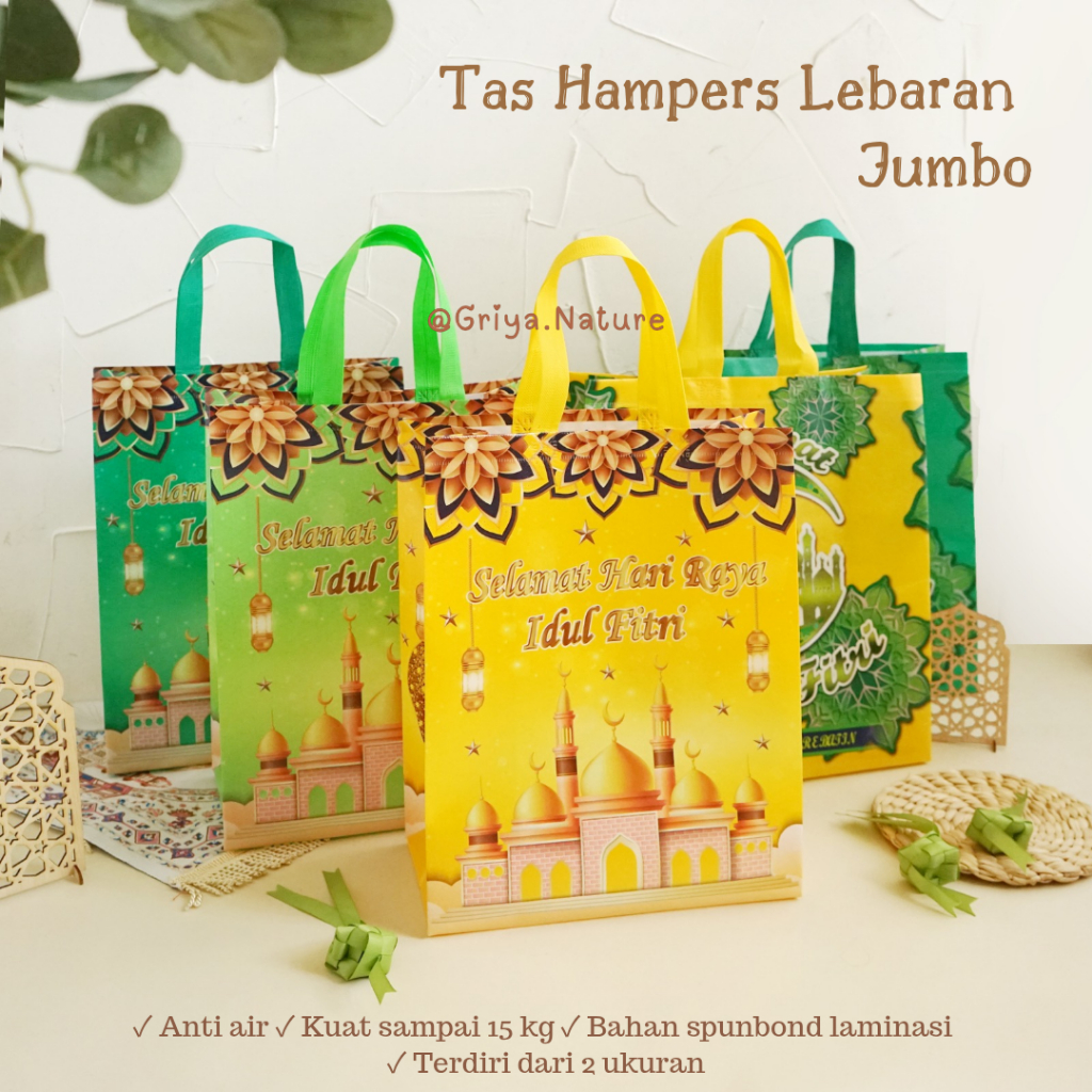 

[COD] GRIYA NATURE | Tas Lebaran Idul Fitri Laminasi Tinggi Murah (LTM) JUMBO (LJM) BESAR | Muat Beras Sembako Tas Parcel Bingkisan Parsel Hajatan Tas Hampers Souvenir Sovenir Box Tote Goody Goodie Bag Plastik Hari Raya Goodiebag Totebag Lusinan Satuan