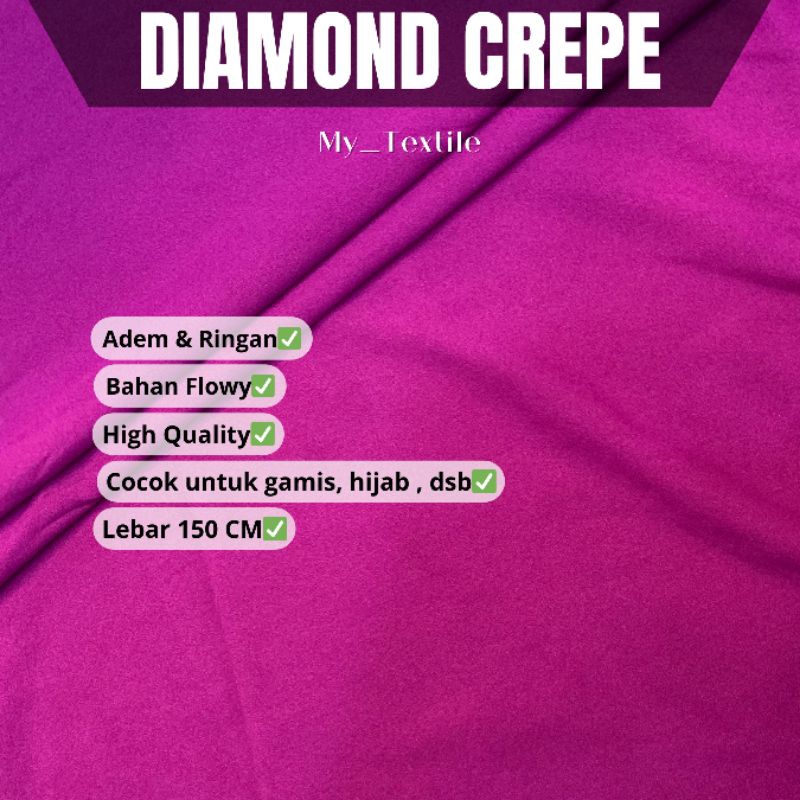 KAIN DIAMOND CREPE / DIAMOND ITALIANO GEORGETTE / DIAMOND ITALIANO / DIAMOND PREMIUM BAHAN JILBAB HI