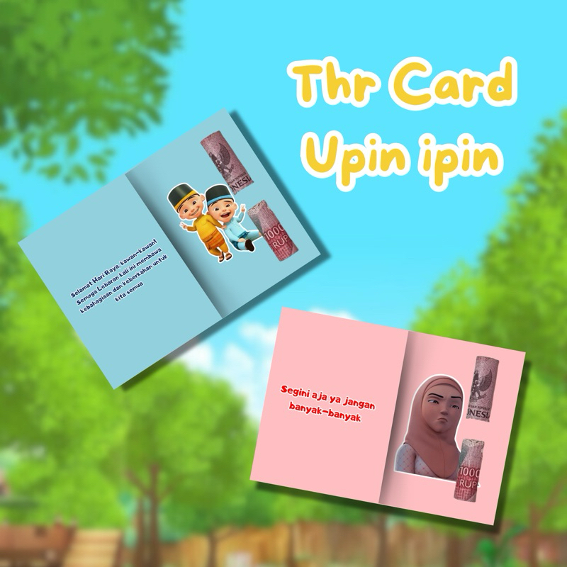 

Kartu Amplop THR Lebaran unik lucu kreatif Upin Ipin satuan