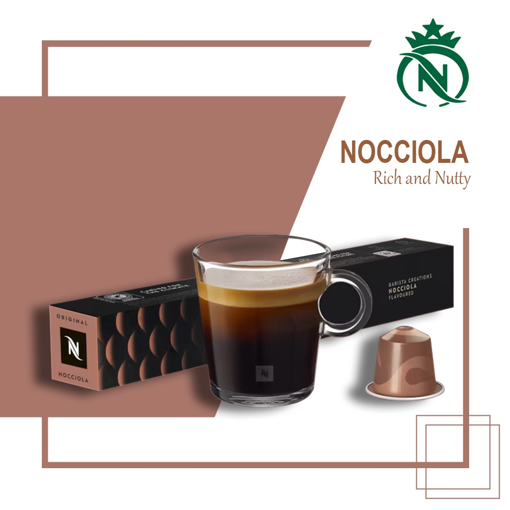

Capsule Nespresso Nocciola - Kopi Kapsul Barista Creations Hazelnut and Biscuity Flavoured