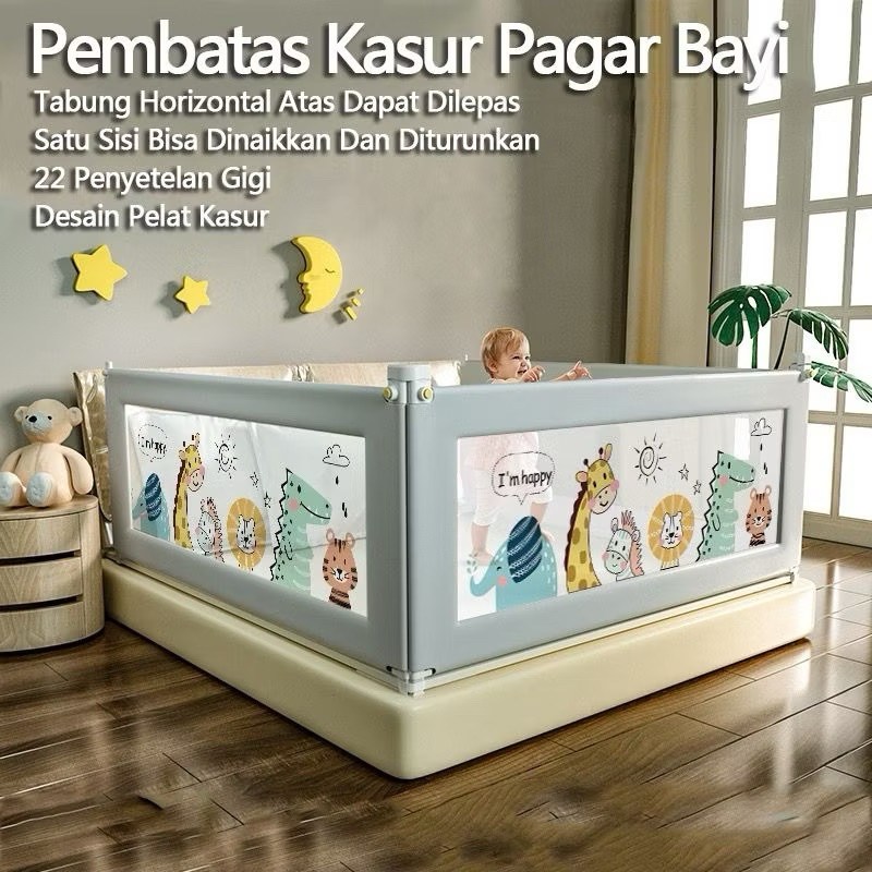 preloved barang baru (tidak pernah di pakai) 3 set bedrail baby ukuran 200cm dan 180 cm safety guard