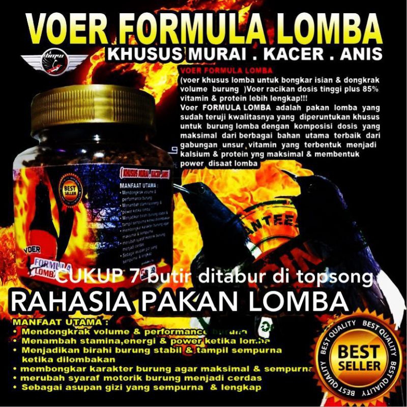 voer murai formula lomba pakan burung murai, kacer dan anis