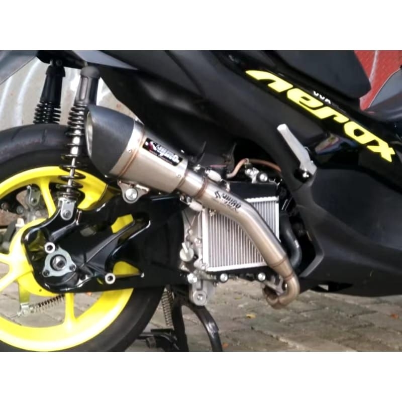 KNALPOT SHIJIRO TYPE COBA R1 SE AEROX NEW AEROX OLD PRODUCT ORIGINAL SHIJIRO RACING