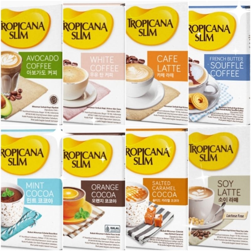 

*BISA COD* Tropicana Slim dus 60gr 150gr (Avocado Coffee, Cafe Latte, French Butter Souffle Coffee, Mint Cocoa, Salted Caramel Cocoa, Soy Latte, White Coffee)