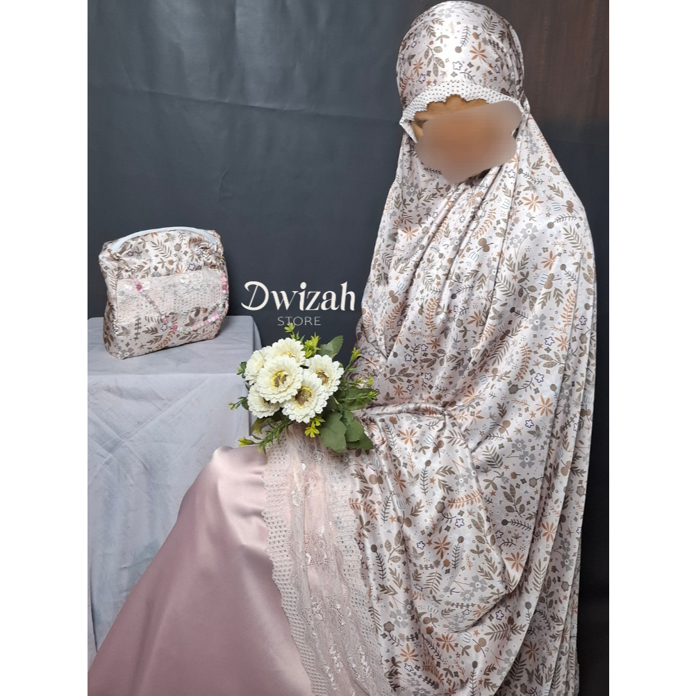 Ayla Series by Dwizah/Mukena Motif/Mukena Dewasa/Mukena Silk Motif/Silk Motif Premium