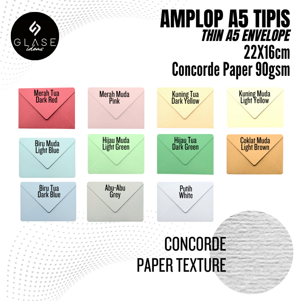 

Amplop Tipis A5 22x16cm Concorde 90gr Polos amplop vintage aesthetic amplop undangan amplop uang angpao surat amplop kartu ucapan amplop kondangan amplop warna amplop polos amplop mini amplop custom amplop warna amplop photocard