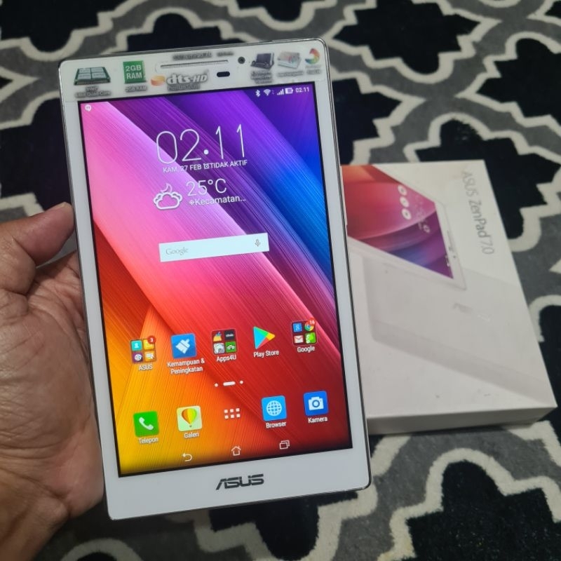 Tablet Asus ZenPad 7.0 Ram 2gb Rom 16gb second mulus lengkap